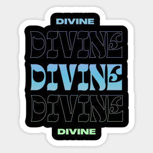 Devine // Typography Fan Art Design Sticker